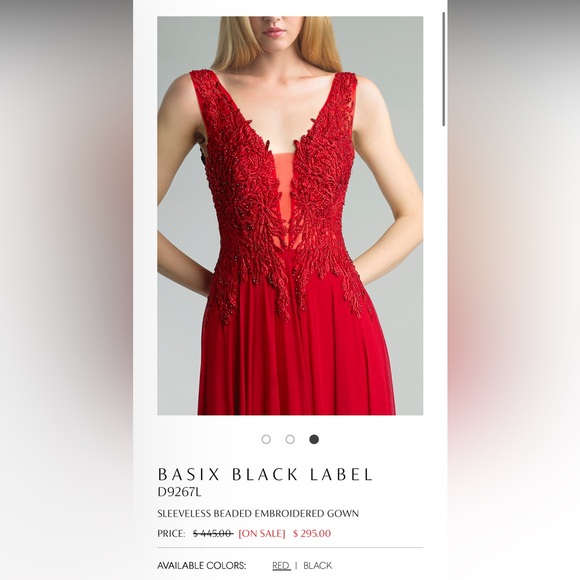 BASIX BLACK LABEL
D9267L
SLEEVELESS BEADED EMBROIDERED GOWN - Picture 14 of 14